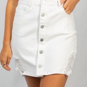 White Birch Denim Skirt